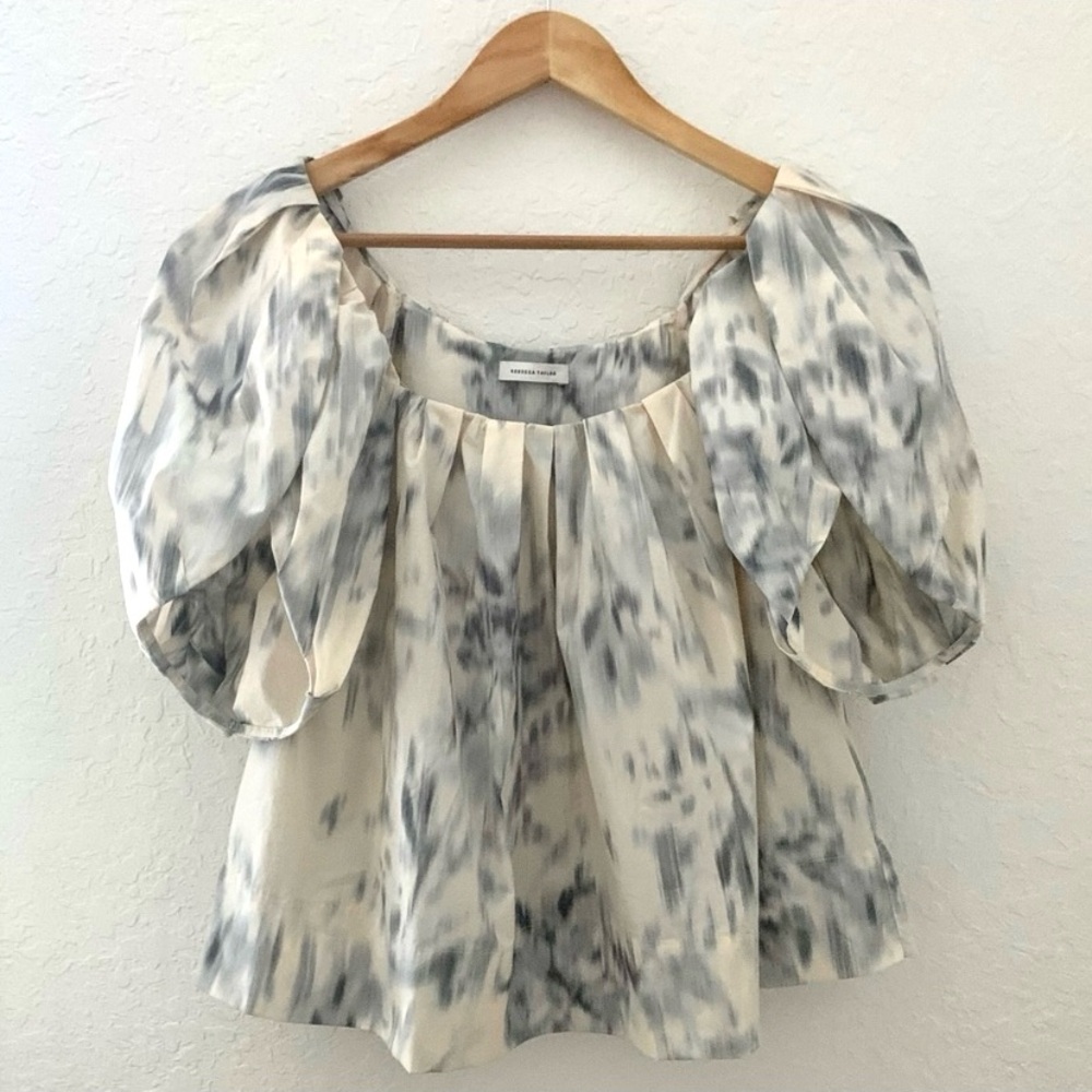 Veronica Beard Muted Puff Sleeve Blouse